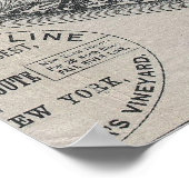 Vintage Nantucket Karte Poster (Ecke)