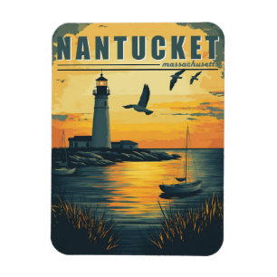Vintage Nantucket, Massachusetts - Inselcharme Magnet