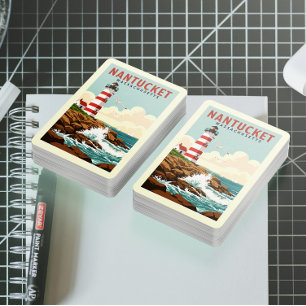 Vintage Nantucket Massachusetts Spielkarten