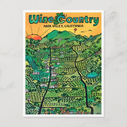 Vintage Napa Postkarte (Vorderseite)