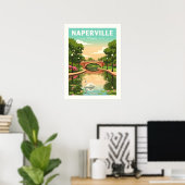 Vintage Naperville Illinois Poster (Heimbüro)