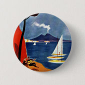 Vintage Napoli Liebe Romantik Button (Vorderseite)