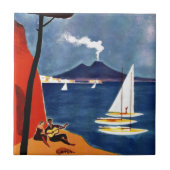 Vintage Napoli Liebe Romantik Fliese (Vorderseite)