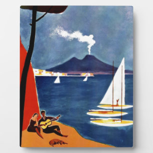 Vintage Napoli Liebe Romantik Fotoplatte