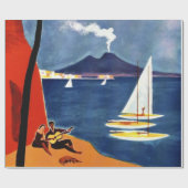 Vintage Napoli Liebe Romantik Geschenkpapier (Flach)