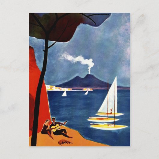 Vintage Napoli Liebe Romantik Postkarte (Vorderseite)