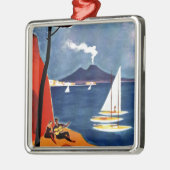 Vintage Napoli Liebe Romantik Silbernes Ornament (Links)