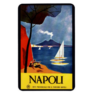 Vintage Napoli Neapel Italien Magnet
