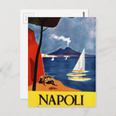 Vintage Napoli Reise-Liebe Romance Postkarte (Vorne/Hinten)