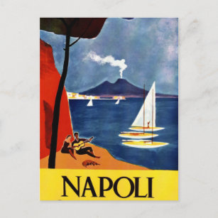 Vintage Napoli Reise-Liebe Romance Postkarte