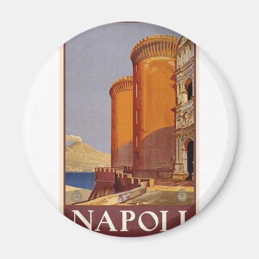 Vintage Napoli-Reise Magnet (Vorne)