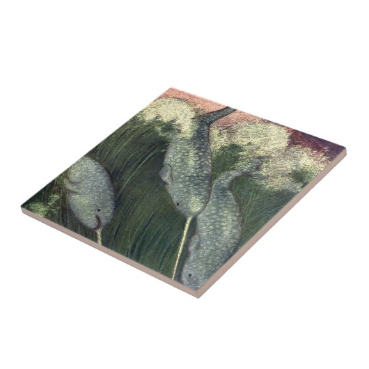 Vintage Narbale, Meereswale und Meerestiere Fliese (Seite)