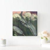 Vintage Narbale, Meereswale und Meerestiere Quadratische Wanduhr (Zuhause)