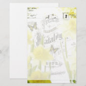 Vintage Narzissen Briefpapier (Vorne/Hinten)