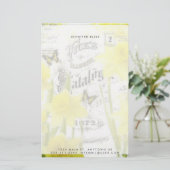 Vintage Narzissen personalisierte Schreibwaren Briefpapier (Stehend Vorderseite)