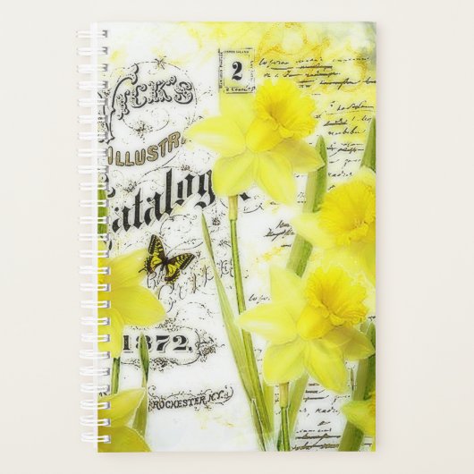 Vintage Narzissen Planer (Vorderseite)