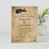 Vintage Nashville-Gitarren-Hochzeits-Einladung Einladung (Stehend Vorderseite)