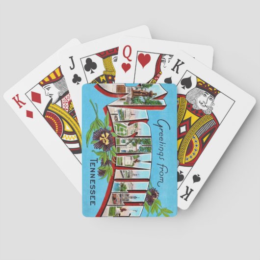 Vintage Nashville Greeting Playing Cards Spielkarten (Rückseite)