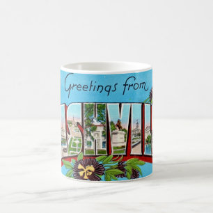 Vintage Nashville Postkarten-Tasse Kaffeetasse