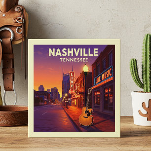 Vintage Nashville Tennessee Fliese