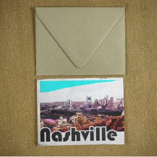 Vintage Nashville Tennessee Stadtansicht Postkarte