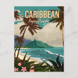 Vintage Nassau Bahamas Karibik Urlaub Postkarte