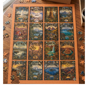 Vintage National Park Stempel Puzzle