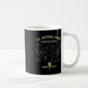Vintage National Parks Karte - Amerikanisches Wand Kaffeetasse