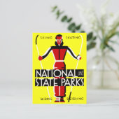 Vintage National- und Staat Parks WPA Reisen Postkarte (Stehend Vorderseite)
