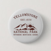 Vintage Nationalpark Yellowstone Button (Vorderseite)