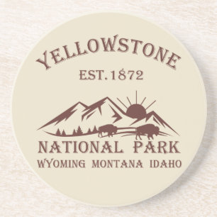 Vintage Nationalpark Yellowstone Getränkeuntersetzer