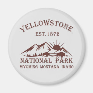 Vintage Nationalpark Yellowstone Magnet