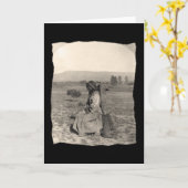 Vintage Native American Apache Karte (Gelbe Blume)