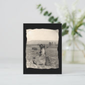 Vintage Native American Apache Postkarte (Stehend Vorderseite)