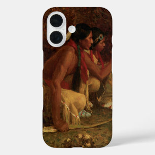 Vintage Native American, Auf der Jagd nach Hirsche iPhone 16 Hülle