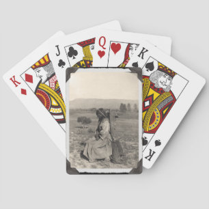 Vintage Native American Camp Apache Spielkarten