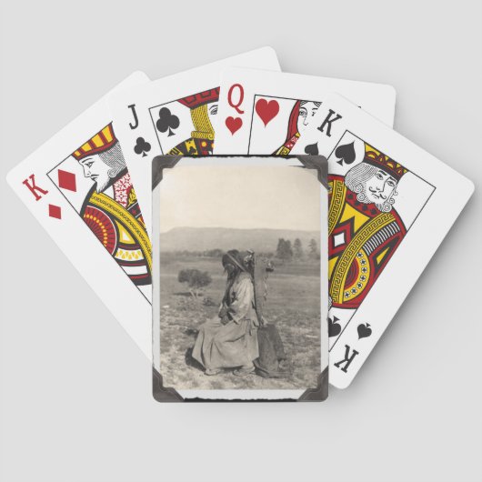 Vintage Native American Camp Apache Spielkarten (Rückseite)