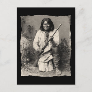 Vintage Native American Geronimo Apache Postkarte