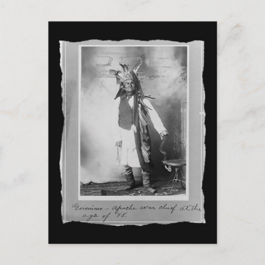 Vintage Native American Geronimo Apache Postkarte (Vorderseite)