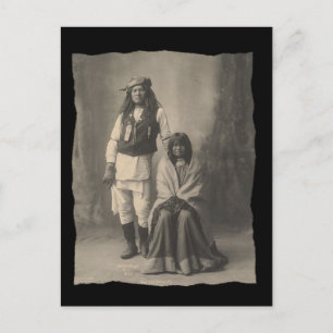 Vintage Native American Henry Wilson und Ehefrau M Postkarte
