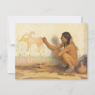 Vintage Native American, Indian Künstler von Couse
