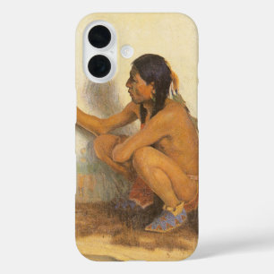Vintage Native American, Indian Künstler von Couse iPhone 16 Hülle