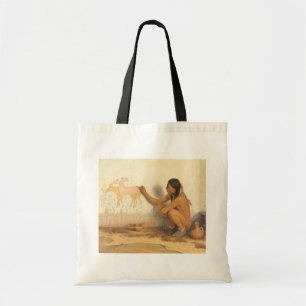 Vintage Native American, Indian Künstler von Couse Tragetasche