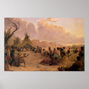 Vintage Native American, Medizin-Tanz von Eastman Poster
