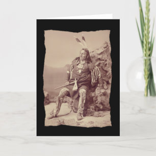 Vintage Native American Ponka Big Chief Karte