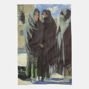 Vintage Native American, Taos Girls von Walter Ufe Geschirrtuch