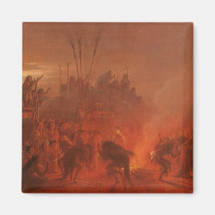 Vintage Native Americans, Büffeltanz von Wimar Magnet
