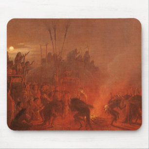 Vintage Native Americans, Büffeltanz von Wimar Mousepad