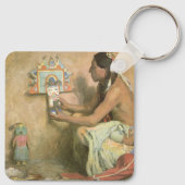 Vintage Native Americans, Hopi Katchina by Couse Schlüsselanhänger (Rückseite)