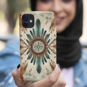 Vintage Native Feder Retro Traumfänger Muster Case-Mate iPhone Hülle